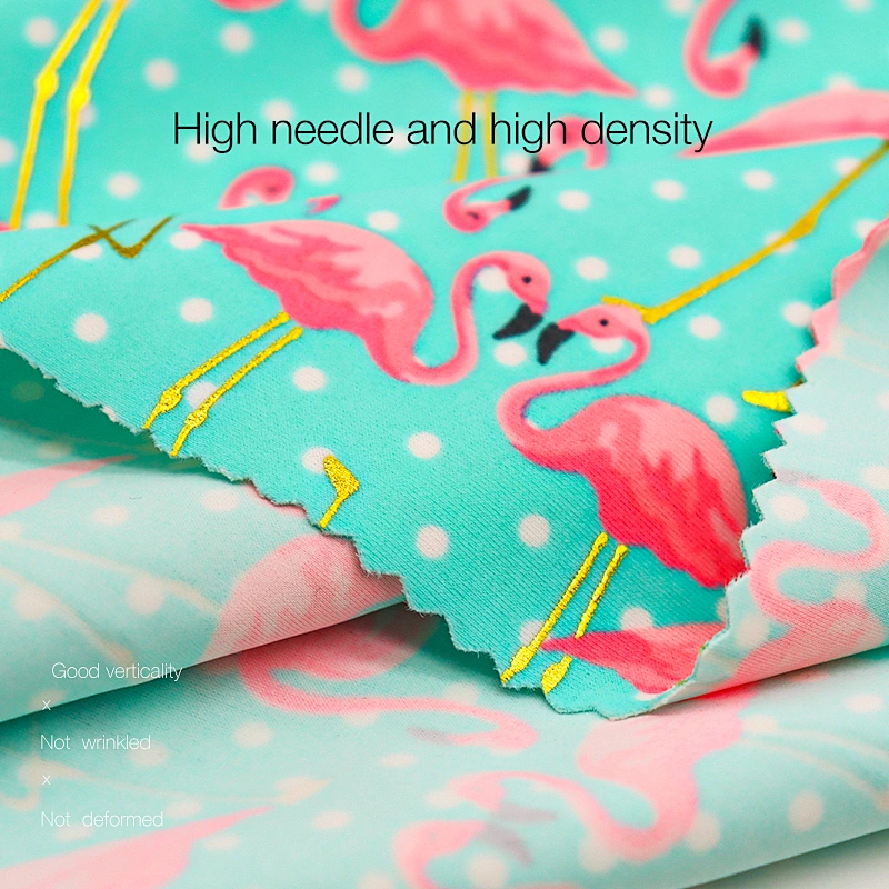 Four sided elastic printed swimming fabric